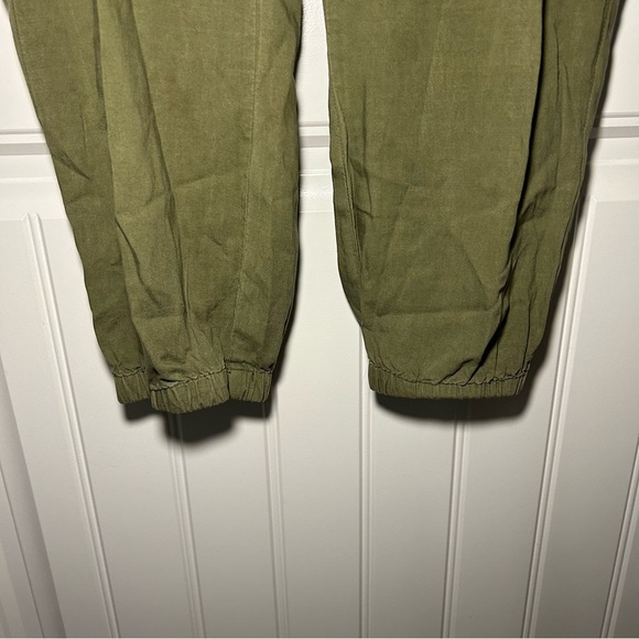 Cloth & Stone Green Straight Leg Light Weight Loose Trousers Size Medium - Picture 5 of 10